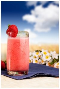 Strawberry-Rhubarb Wine Slushie Canva Photo only